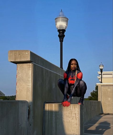 Miles Morales Genderbend Cosplay #intothespiderverse #milesmorales #marvel #spiderman #spiderverse #spiderversecosplay #cosplay #cosplayer #blackwomenincostume #blackcosplay #spidey #spideysuit #peterparker #gwen #spidergwen #genderbend #genderbendcosplay #explore #explorepage #spot #spiderpunk Miles Morales Genderbend, Genderbend Cosplay, Miles Morales Costume, Gender Bend Cosplay, Black Cosplayers, Spiderman Spiderverse, My Inner Child, Black Cosplay, Spider Gwen