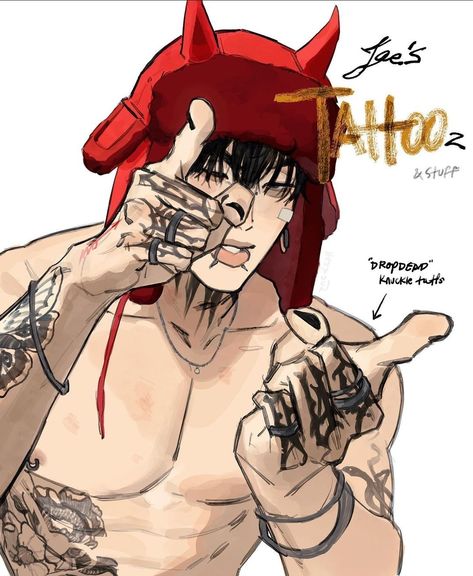 Zahyuen Art, Oc Art Male, Tattoo Ideas Male, Red Tattoo, Boy Drawing, Art Poses, Cute Art Styles, Anime Music, Sketchbook Art Inspiration