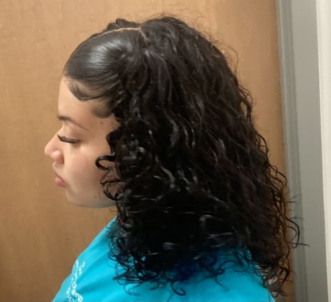 Curly Hair With Edges, Curly Hair Slick Hairstyles, Slick Hairstyles Baddie Curly Hair, Curly Slick Hairstyles, Slick Curly Hair Hairstyles, Curly Hairstyles With Edges, Hairstyles Short Hair Curly, Slick Back Hairstyles Curly Hair, Baddie Curly Hairstyles Short