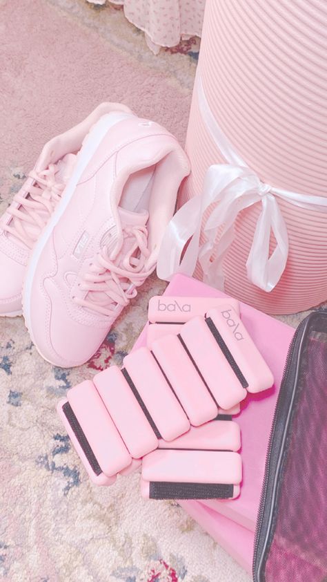 Pink Pilates princess girl pink Pilates princess aesthetic pink fitness pink yoga mat, pink weights, pink ankle weights, pink bala weights, bala weights, bala ankle weights, pink workout equipment, pink workout, pink yoga, pink sneakers, pink fila sneakers, pink filas, pink pilates girly Pink Pilates Princess Aesthetic Wishlist, Workout Sneakers Aesthetic, Pink Exercise Aesthetic, Light Pink Gym Aesthetic, Running Pink Aesthetic, Pink Treadmill Aesthetic, Pink Pilate Princess Aesthetic, Pink Running Aesthetic, Bala Fitness