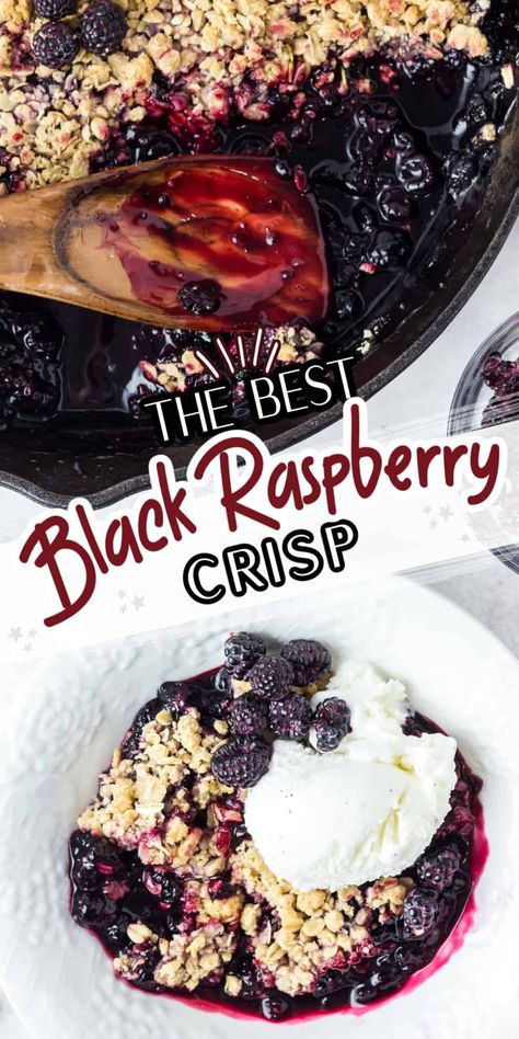 Black Raspberry Crisp Recipe, Black Raspberry Cake Recipes, Black Raspberry Crisp, Black Raspberries Recipes, Black Raspberry Pie Recipe, Fresh Black Raspberry Recipes, Wild Black Raspberry Recipes, Black Raspberry Desserts, Black Berries Recipes