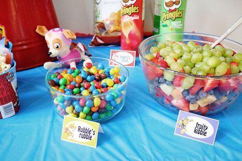 Paw Patrol Snack Table, Paw Patrol Mighty Pups Birthday Party, Paw Patrol Party Food, Paw Patrol Party Games, Girl Paw Patrol Party, Paw Patrol Birthday Party Ideas, Paw Patrol Centerpiece, Paw Patrol Party Supplies, Paw Patrol Birthday Decorations