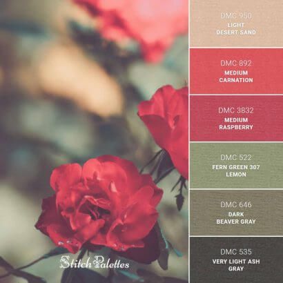 Shades Of Green - Embroidery Color Palette (With Thread Codes) Embroidery Color Palette, Romantic Colors Palette, Red Colour Palette, Color Schemes Colour Palettes, Create A Brand, Romantic Colors, Brand Color Palette, Palette Color, Color Palate