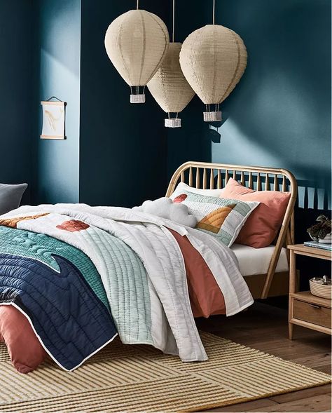 Bedding Collections | Crate & Kids Kids Twin Bed Frame, Kids Daybed, Kids Twin Bed, Bed Rails For Toddlers, Kid Pendant, Nautical Bedroom, Natural Oak Wood, Spindle Bed, Kids Area Rugs