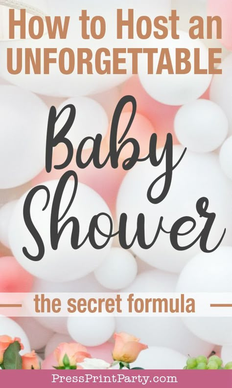 Baby Shower Party Planning, Baby Shower Checklist, Baby Shower Host, Babyshower Party, Party Checklist, Baby Shower Party Ideas, Shower Party Ideas, Simple Baby Shower, Shower Bebe