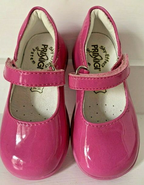 New  PRIMIGI  Sky Effects System  Pink Patent Leather Mary Jane Shoes SIZE:  20   converts to US 5   Baby  non smoking home Track Page Views With Auctiva's FREE Counter Hot Pink Mary Janes, Strawberry Shortcake Shoes, Pink Mary Jane Shoes, Pink Mary Janes, Y2k Rockstar, Patent Leather Mary Jane Shoes, Strawberry Shortcake Costume, Raspberry Torte, Alt Boy