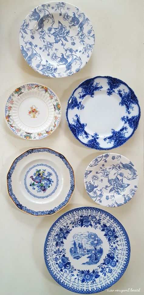 One of my weaknesses is vintage English bone china. I'm always on the look-out... I LOVE to collect plates and dishes, and boy did I find some treasures today!! Vintage Wall Plates, English Plates Vintage, Vintage Plates On Wall, Plate On Wall, Wall With Art, Wall Pattern, Plates Vintage, Plate Wall Decor, Plate Decor