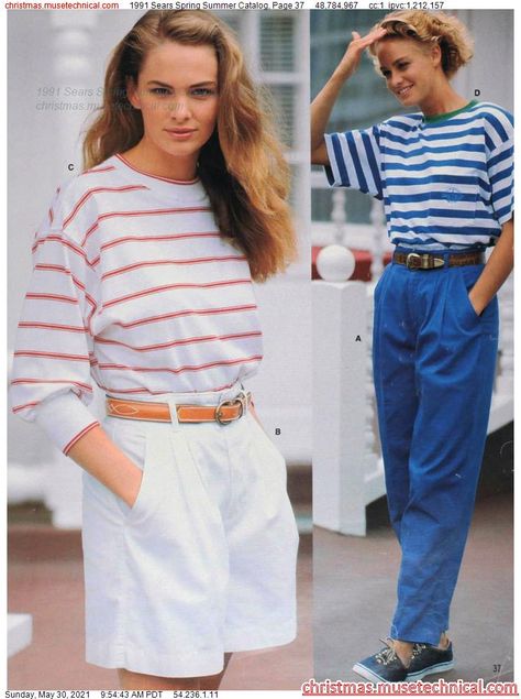 1991 Sears Spring Summer Catalog, Page 37 - Christmas Catalogs & Holiday Wishbooks 50's Outfits 1950s, 80s Summer Fashion, 1980’s Fashion, 90s Fashion Women, 90s Inspired Outfits, 90s Era, Evolution Of Fashion, Casual Outfit Inspiration, Outfit 90s