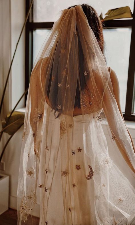 Star Veil, Bohemian Veils, Boho Veil, Boho Wedding Veil, Embellished Veil, Boho Veils, Bohemian Gown, Tulle Wedding Veil, Bridal Mask