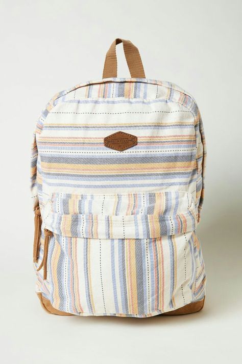 Beachy Backpack, Roxy Backpacks, Cute Backpacks For School, Beach Backpack, Canvas Backpack Women, Large Backpack Travel, School Bag Essentials, Unique Backpacks, Backpack Lunch Bag