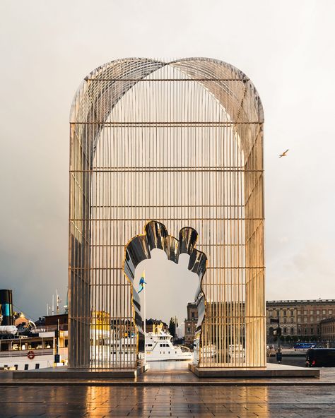 Ai Weiwei unveils cage-like Arch installation in Stockholm Arch Installation, Stockholm Archipelago, Public Artwork, Stockholm Sweden, City House, Archipelago, Public Art, Art Movement, Places Around The World