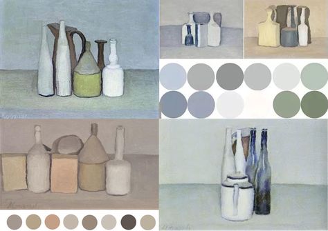 Morandi Color Palette, Giorgio Morandi, Morandi Color, Abstract Architecture, History For Kids, Beauty Shots, Cats Illustration, Paper Clay, Illustration Sketches