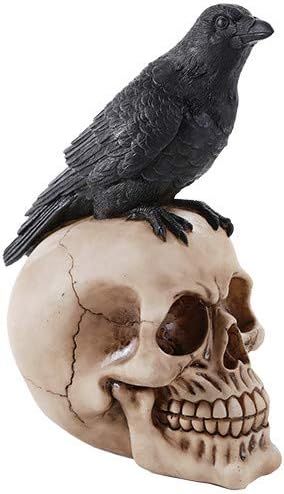 Raven On Skull, Nevermore Raven, Simple Skull, Skull Statue, Crow Skull, 5th Grade Art, Raven Skull, Fantasy Collection, Skull Decor