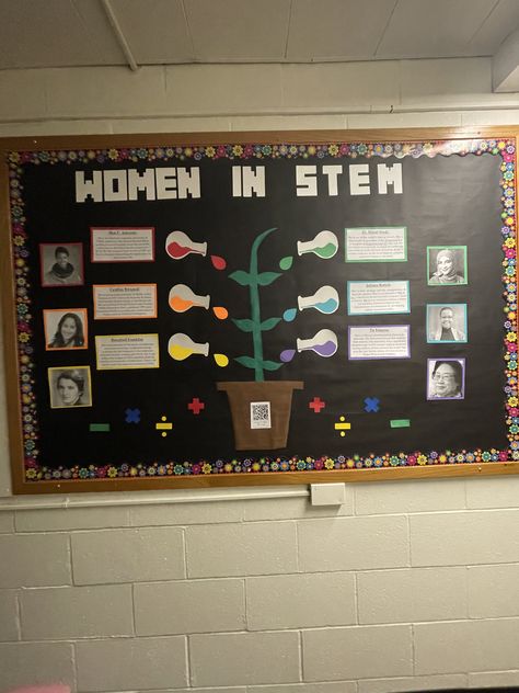 Academic Bulletin Boards College, Ra Bulletin Boards Educational, Bulliten Board Design Aesthetic, Women In Stem Bulletin Board, Bulletin Board Ideas March, Educational Ra Program Ideas, Fun Ra Bulletin Boards, Spring Ra Bulletin Boards, Welcome Bulletin Boards College