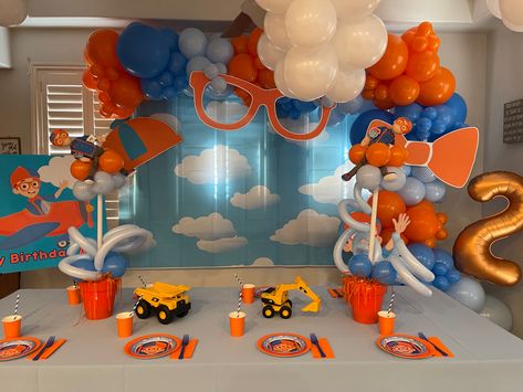 Blippi Balloons, Blippi Balloon Garland, Blippi Balloon Arch, Blippi Backdrop, Blippi Birthday Party Girl, Blippi Party, Blippi Birthday Party Decorations, Blippi Themed Birthday Party, Blippi Birthday Party