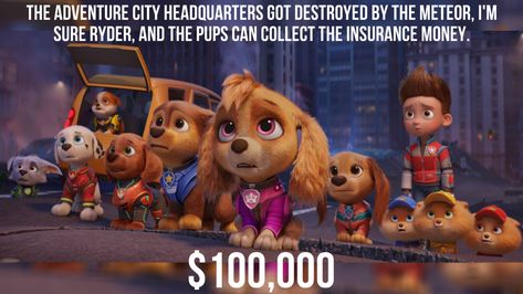 The adventure city headquarters got destroyed by the meteor. The pups felt very sad, because it’s their home. The Paw Patrol lost their hangout, and their vehicles got damaged. I’m sure Ryder and the Pups can collect the insurance money. Paw Patrol The Mighty Movie, Hindi Rhymes, Sky Paw Patrol, Paw Patrol Movie, Paw Patrol Cartoon, Another Cinderella Story, Psi Patrol, Skye Paw, Paw Patrol Pups