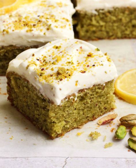 Lemon Pistachio Cake - Scientifically Sweet Maldivian Recipes, Lemon Pistachio Cake, Cake Picnic, Scientifically Sweet, Pistachio Cake Recipe, Lemon Pistachio, Pistachio Dessert, Pistachio Recipes, Caramel Apple Cake