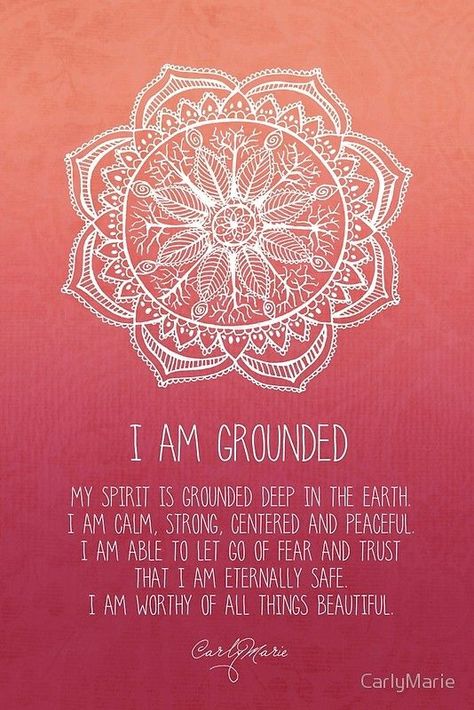 I Am Grounded - Root Chakra Art Prints by CarlyMarie | Redbubble Yoga Lifestyle Quotes, Yoga Quotes Namaste, Yoga Nature, Yoga Symbols, Yoga Inspiration Quotes, Chakra Racine, Yoga Motivation, Yoga Art, Yoga Quotes