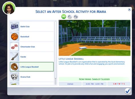 Little League Baseball Sims 4 School, Debate Club, Little League Baseball, Free Sims 4, Sims Games, Sims 4 Gameplay, School Activity, High School Years, The Sandlot