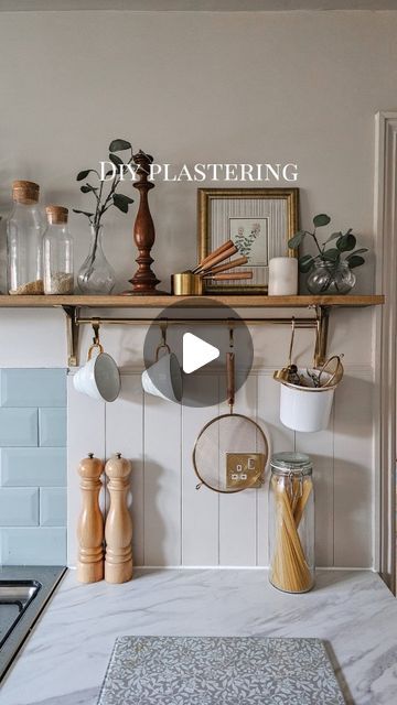 93K views · 2.6K likes | Emma | Family Home Decor & DIY | Mum of 4 on Instagram: "Save for a beginners DIY plastering idea... Please know I am NOT an expert, and this doesn't replace the role of an amazing plasterer (we have someone we use for bigger jobs), but for smaller wall repairs where the likelihood of getting a tradesman in to do it is not only low but also a costly expense for a small job, I am VERY happy to recommend the Pro-roll DIY plaster product from @wickes. We used it during our DIY kitchen makeover and it worked perfectly 👌 We used the Knauf Pro-roll Lite. It was about £33 and we also bought a long smoothing tool to use with it which was £20. One tub covered this whole wall 2.5 coats and we had enough left over to do the living room wall after wallpaper removal took off After Wallpaper, Diy Kitchen Makeover, Wallpaper Removal, Tub Cover, Family Home Decor, Diy Plaster, Kitchen Diy Makeover, Pinterest Diy, Minimal Home