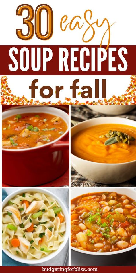 Soup Recipes Healthy, Fall Crockpot Recipes, Recipes Slow Cooker, Recipes For Fall, Fall Soup, Fall Soup Recipes, Best Soup Recipes, Easy Soup, Fall Dinner Recipes