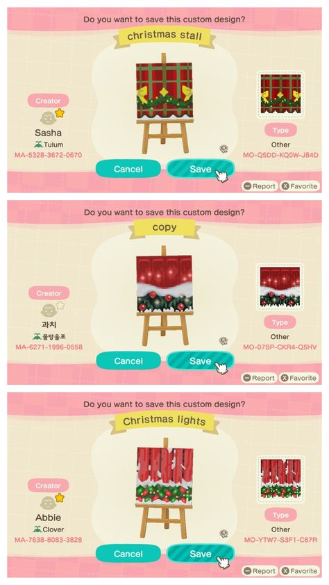 Acnh Christmas Stall Design, Acnh Winter Stall Design, Acnh Christmas Stall, Acnh Gallery, Animal Crossing Winter Codes, Christmas Animal Crossing Codes, Acnh Christmas Blanket Code, Christmas Acnh Codes, Acnh Christmas Design Codes