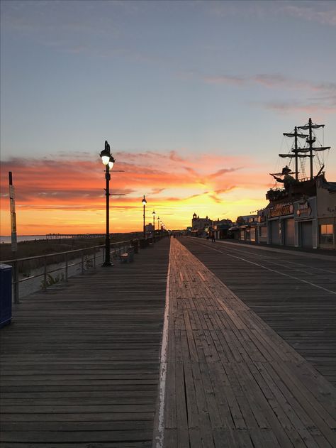 Ocean City, NJ sunset Ocean City New Jersey, Aesthetic Places, Ocean City Nj, Cross Country Trip, Girl Beach, Ocean City, Rich Girl, Virginia Beach, Cross Country