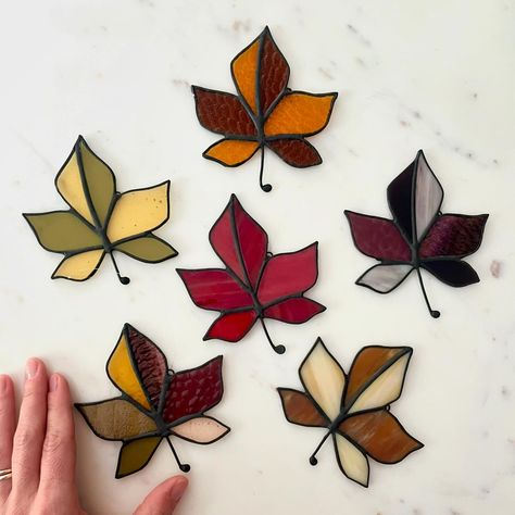 The Maple Leaf collection is live! 🍁 Claim your new favorite piece of Fall decor now before it’s gone. 😉 Link in bio. #mapleleaf #autumnalgoodness Stained Glass Autumn, Fall Stained Glass Ideas, Stained Glass Beginner, Stained Glass Fall, Stain Glass Art, Flower Stained Glass, Stained Glass Project, Stained Glass Gifts, Stain Glass Ideas