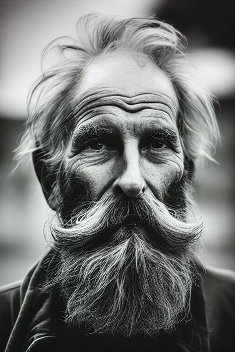 Man Portrait Black And White, Charcoal Ideas, Old Man Portrait, Photo Black White, Portrait Black And White, Street People, Black And White Portrait, Man Portrait, White Portrait