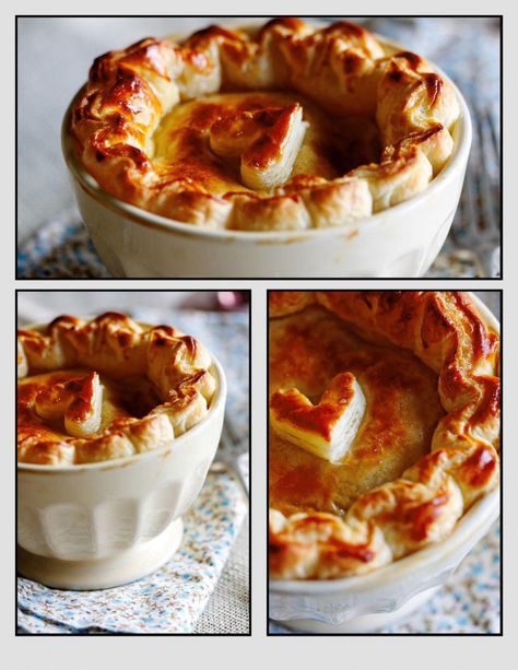 Chicken & Chorizo Pie with Puff Pastry - Simply Delicious Chorizo Pie, Chicken Chorizo Recipe, Dinner Pie, Pie With Puff Pastry, Autumn Cooking, Chicken And Chorizo, Traditional Spanish Recipes, Leek Pie, Chicken Chorizo