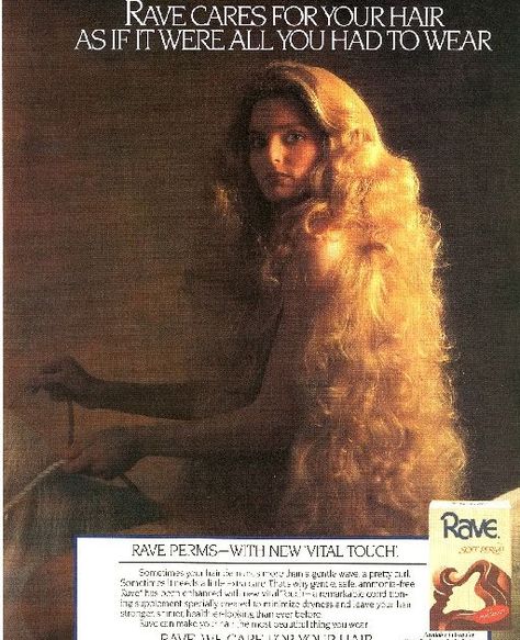 Old Magazine Ads: 1984 Rave Soft Perm Magazine Ad Vintage Hair Magazine, Soft Perm, Toast Aesthetic, Marine Core, Cosmetics Ads, Fenugreek For Hair, Hair Ads, Nostalgic Beauty, 1970s Hairstyles