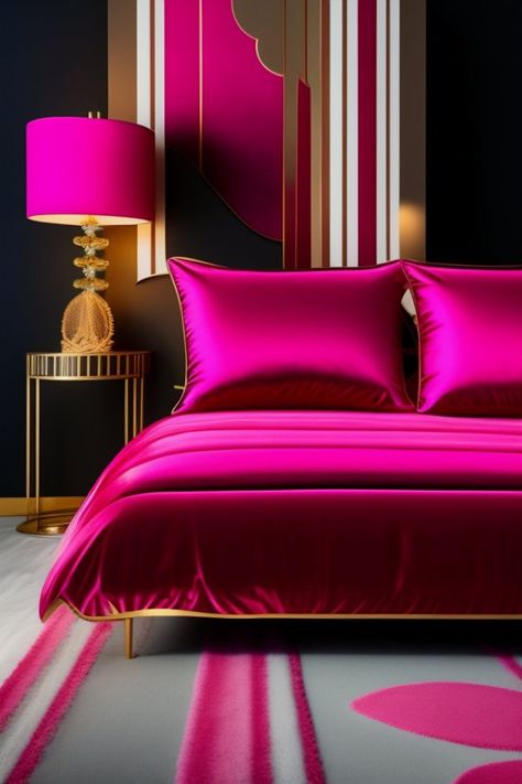 Glam Bedroom Decor, Colorful Room Decor, Beauty Room Decor, Dream Apartment Decor, Pink Bedrooms, Luxury Bedding Collections, Decor Home Living Room, Dream House Decor, Stylish Home