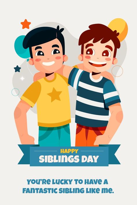 Happy Sibling Day, Sibling Day, Siblings Day, Helping Each Other, Birthday Reminder, Birthday Calendar, Bestest Friend, Birthday Greeting, Birthday Greetings