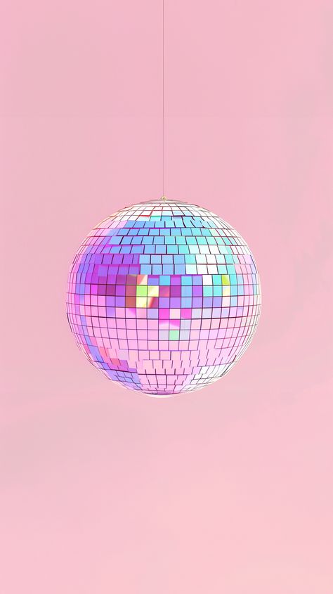 Get groovy with this pastel disco ball wallpaper for your iPhone and Android. A perfect blend of retro vibes and modern style that will light up your screen and mood! 🕺✨ Disco Balls Background, Disco Iphone Wallpaper, Disco Ball Iphone Wallpaper, Disco Wallpaper Aesthetic, Disco Ball Preppy, Disco Icons, Disco Party Poster, Disco Ball Background, Disco Ball Wallpaper