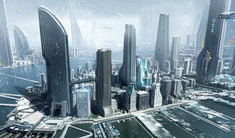 Sci Fi City, Sci Fi Environment, Cyberpunk City, Fantasy City, Futuristic Art, Futuristic City, Future City, Science Fiction Art, Star Citizen