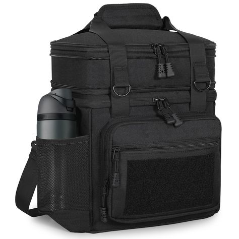 PRICES MAY VARY. Large Capacity with Expandable Design- Fits 20 Cans of soda(350ml). Dual Compartments for different uses, the top compartment of the women lunch box is expandable, increasing the capacity by 4L. Normal size with 12L. Handy to use for work, outing, picnic, camping, road trip, and so on. Great Insulation Performance- 6mm thick insulation liner helps keep your food cold or warm at the right temperature for up to 8 hours. Foods that need to be kept separate from wet and dry can be s Big Lunch Box, Idea For Lunch, Lunch Boxes For Men, Large Lunch Bag, Work Lunch Box, Lunch Boxes For Women, Lunch Box With Compartments, Thermal Lunch Box, Mens Lunch Bag