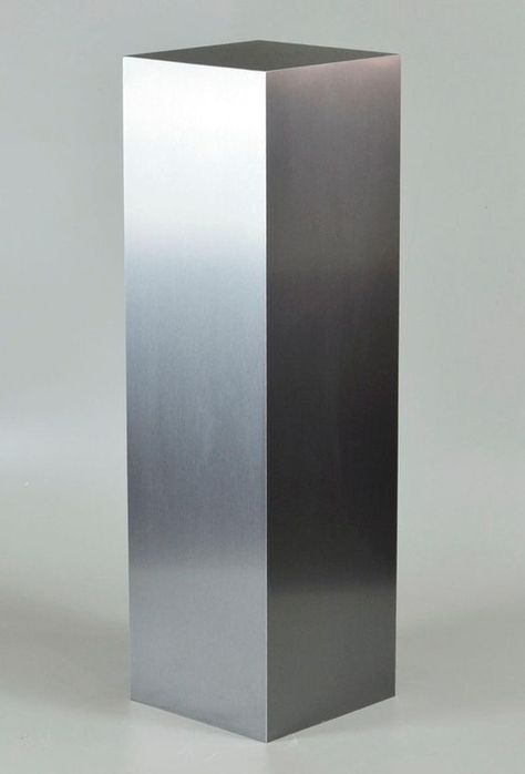 Display Pedestal, Display Risers, Steel Art, Brushed Aluminum, Coffee And End Tables, Brushed Stainless Steel, Metal Finishes, Art Display, Exhibition Design