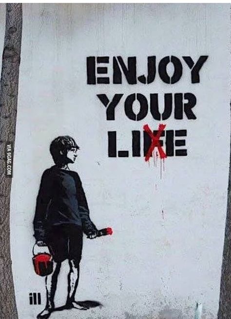 I enjoy my Like(s) Street Art Quotes, Citation Art, Mr Brainwash, Street Art Banksy, Banksy Graffiti, Banksy Art, Deep Art, Street Art Graffiti, Deep Words