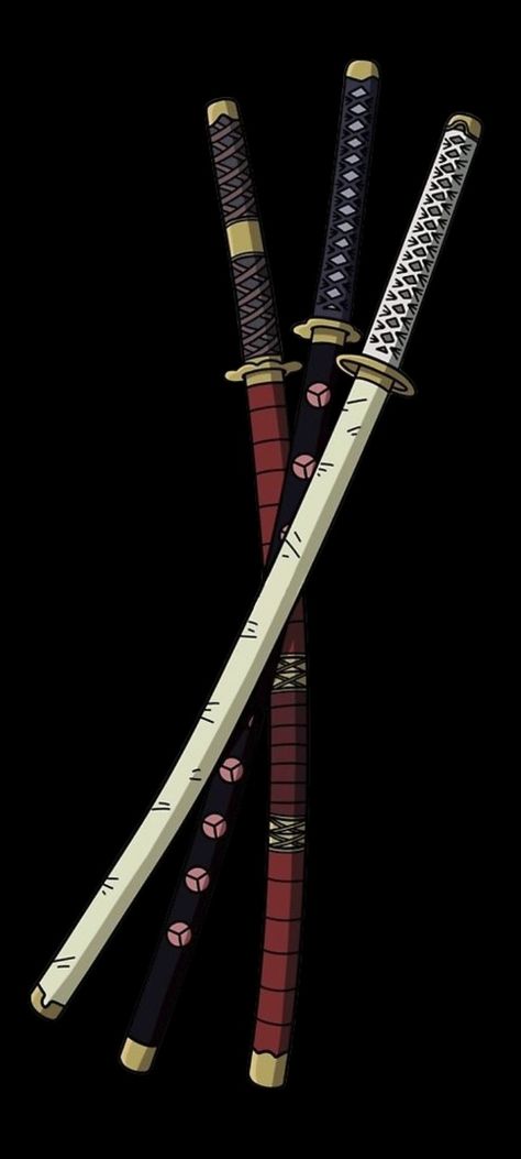 One Piece Tattoo Zoro Swords, Zoro Dragon Twister, Zoro 9sword, Roronoa Zoro Swords Tattoo, Zoro Three Swords Tattoo, Zorro Swords One Piece, Zoro Swords Wallpaper, Pedang Zoro, Zoro Swords Drawing