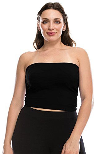 Kurve Plus Size The Excellent Stretchy Tube Top (1XL-3XL) -Made in USA- I Love Los Angeles, Plus Size Tube Top, Coachella Music Festival, Modern Vintage Fashion, Other Outfits, Black Body, Professional Look, Quality Control, Cropped Tank Top