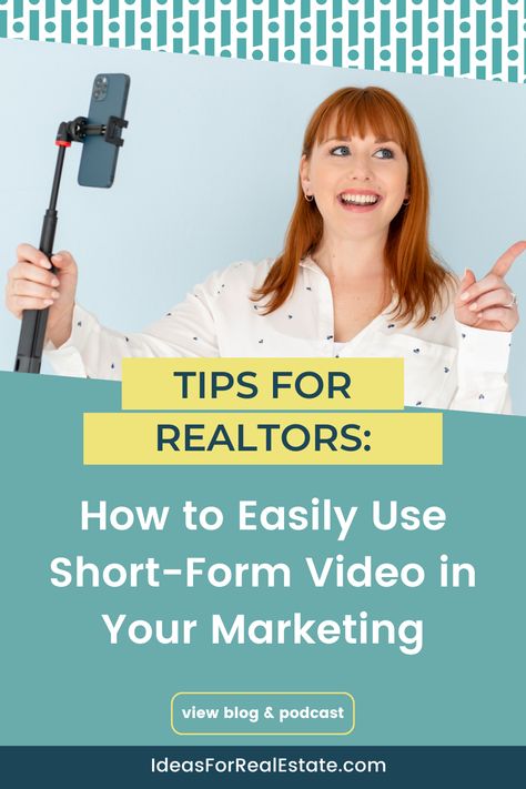 Short-form video is one of the most effective marketing strategies Realtors can use & repurposing video content is important for expanding your reach & being more efficient. I'm sharing how to easily repurpose short-form video content & ideas throughout your Real Estate marketing strategies on social media like Instagram, TikTok & more, plus in email marketing, on your real estate website & beyond to engage your sphere & attract more home buyers & sellers to grow your Realtor Videos Marketing Ideas Social Media, Real Estate Marketing Strategy, Video Marketing Strategies, Realtor Social Media, Youtube Success, Effective Marketing Strategies, Social Media Content Calendar, Real Estate Video, Social Media Calendar