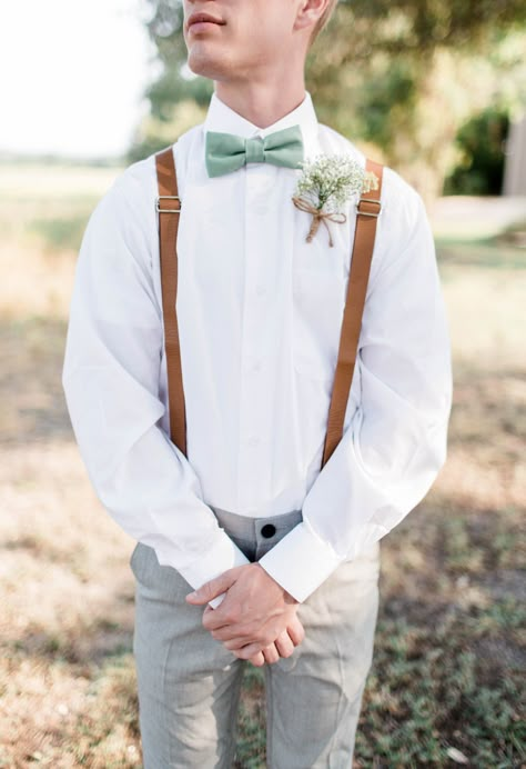 Sage And White Wedding Groomsmen, White Suspenders Outfit Men, Gray Groomsmen Attire Suspenders, Groomsmen Attire Suspenders, Groomsmen Attire Grey, Groomsmen Suspenders, Wedding Outfit For Boys, Brown Suspenders, Grey Suspenders