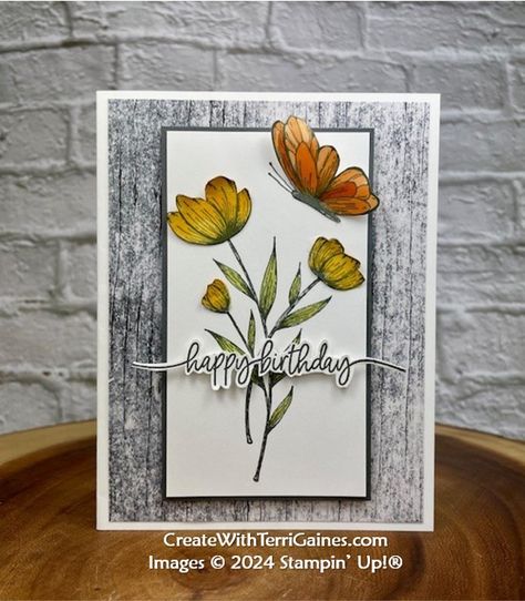 Simple Spotlight on Nature Cards inspired by Stampin' Up! Card Sketch 14 - FREE PDF Project Sheet - Create With Terri Gaines Simple Card Designs, Card Sketches Templates, Card Sketch, Nature Card, Bee Cards, Paper Crafts Card, Crumb Cake, Butterfly Cards, Stamping Up Cards