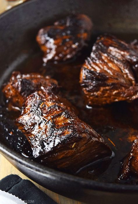 Marinated Steak Tips, Steak Tips Recipe, Pan Seared Filet Mignon, Meat Marinades, Ribeye Steak Recipes, Filet Mignon Recipes, Teriyaki Marinade, Steak Tips, Grilled Steak Recipes