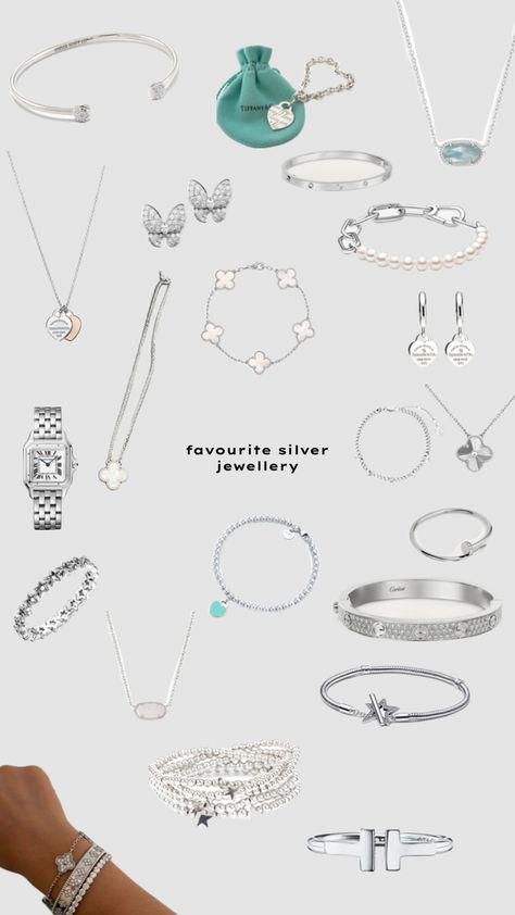 #silver #jewellery ￼#tiffanybraclet #tiffanys ￼#cartier #￼cartierwatch Silver Cartier Bracelet, Chunky Silver Jewellery, Silver Jewellry, Pandora Bracelet Designs, Pretty Jewelry Necklaces, Tiffany Earrings, Expensive Jewelry Luxury, Jewelry Accessories Ideas, Girly Accessories