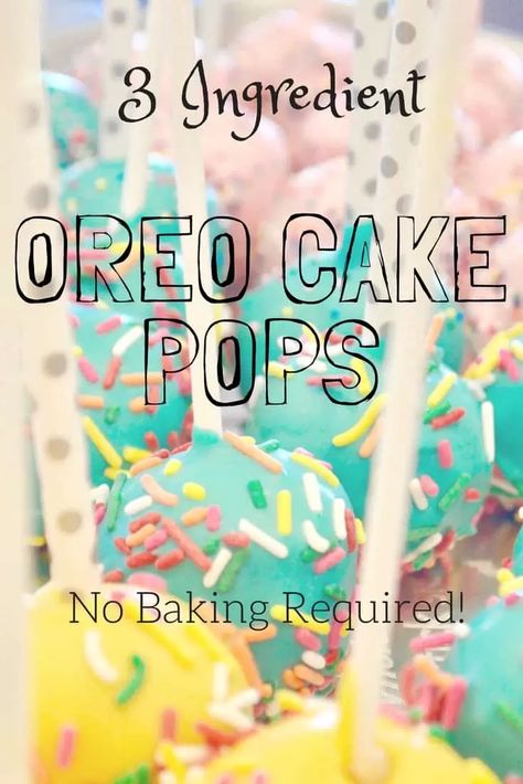 Just 3 ingredients to make these delicious, easy, no bake, Oreo Cake Pops. Recipe with great ideas and shows to how to make. Perfect for birthdays, weddings, showers. Can make with candy melts in different colors. Oreo cake pops that taste just as good as Starbucks. #oreocakepops #easycakepops 3 Ingredient Oreo Cake, Oreo Cake Pops Recipe, Starbucks Cake Pops, No Bake Cake Pops, Cake Pops Recipe, Oreo Cake Pops, Cream Cheese Oreo, Nutella Cookie, Starbucks Cake