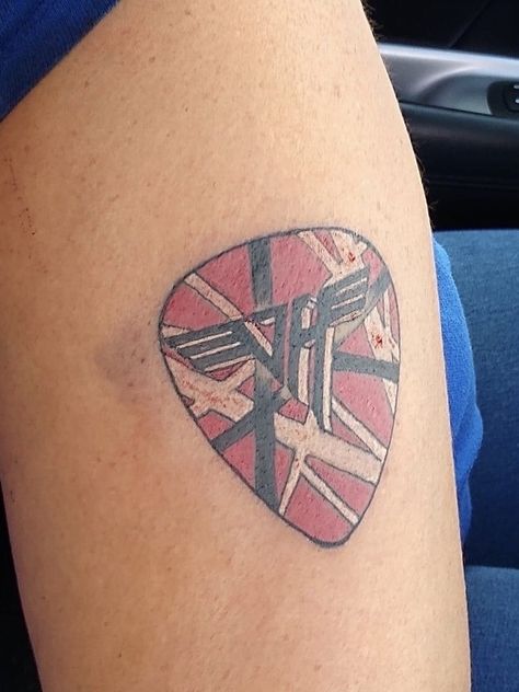 Eddie Van Halen Tattoo, Van Halen Tattoo Ideas, Van Halen Tattoo, Rock Music Tattoo, Music Tattoo Sleeves, Tattoo Sleeves, Dad Tattoos, Tattoo Arm, Music Tattoo