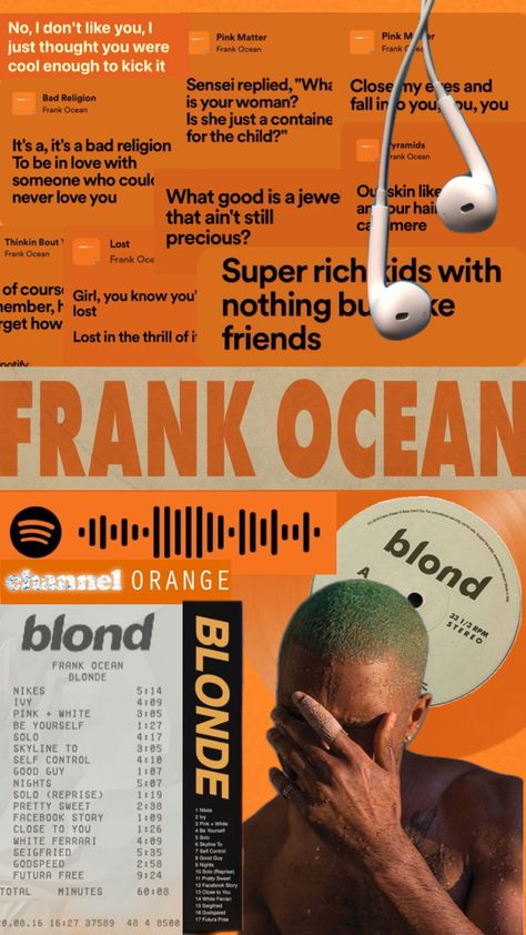 #frankocean #frank ocean # Chanel orange #tyler the creator # Taylorswift #harrystyles #centralcee #dave #pinkandwhite #vintage #rap #pop #rnb #music #wallpaper Orange Tyler The Creator, Chanel Orange Frank Ocean, Ocean Wallpapers, Chanel Orange, Frank Ocean Wallpaper, Rnb Music, Celebrity Singers, Ocean Wallpaper, Orange Aesthetic