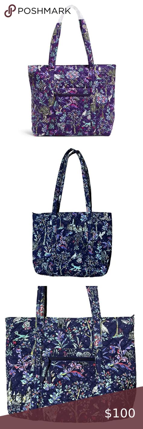 Harry Potter x Vera Bradley Hand Bag Large Tote in Forbidden Forest Scenes From Harry Potter, Forbidden Forest, Study Sessions, Large Tote, Hand Bag, Large Bags, Vera Bradley, Inside Pocket, Zip Pockets