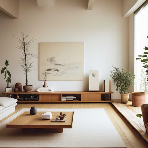 Modern Japanese Apartment Interior, Japanese Appartement, Japanese Inspired Living Room Apartment, Japan House Modern Japanese Style Interior Design, Japan Living Room Japanese Style, Japanese Appartement Aesthetic, Japan Traditional House Interior, Japanese Living Room Design, Japanese Living Room